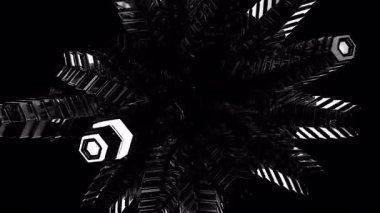 fantezi kaotik neon fraktal desen 