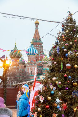 Moskova, Rusya. Moskova kenti Noel döneminde