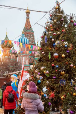 Moskova, Rusya. Moskova kenti Noel döneminde