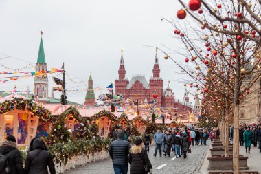 Moskova, Rusya. Moskova kenti Noel döneminde