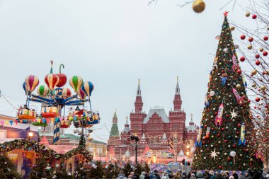 Moskova, Rusya. Moskova kenti Noel döneminde