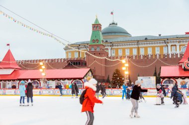 Moskova, Rusya. Moskova kenti Noel döneminde