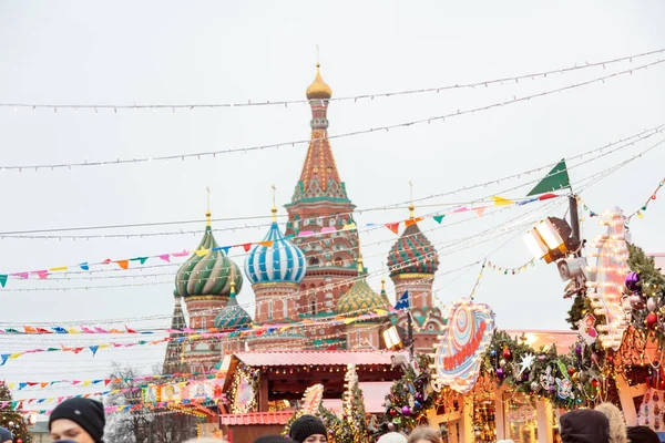 Moscou Russie Moscou Ville Période Noël — Photo