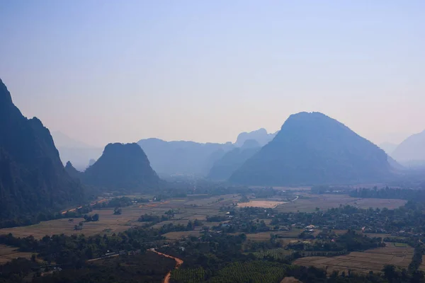 stock image Landscape with mountains. Nam Xay, Laos.