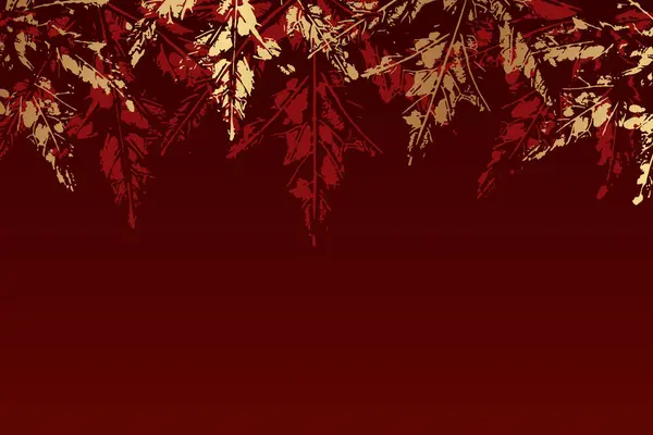 단풍잎과 페이지 포스터 배너를위한 현대적인 고급스러운 빨간색 — 스톡 벡터