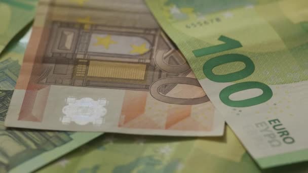 Flying Euro Cash Money Banknotes Variety Values — วีดีโอสต็อก