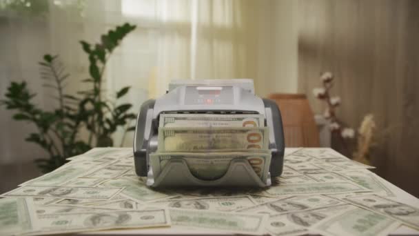 Para Sayma Makinesinde Para Akışı Kapatma Otomatik Para Sayacı Nda — Stok video