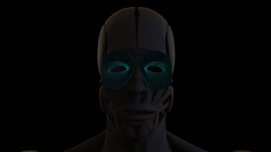 3D İllüstrasyon, Kas yumuşak bir dokudur, kas hücreleri proteinleri içerir ve hücrenin uzunluğunu ve şeklini değiştiren bir kasılma üretir. Güç ve hareket üretmek için kas fonksiyonları.