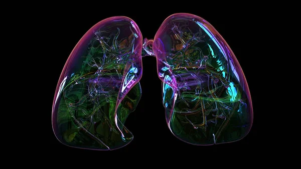 Human Lungs Trachea Anatomy Medical Concept Illustration — Stockfoto