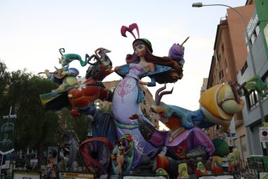 Puerto de Sagunto, Valencia, İspanya, 2 Eylül 2021. Salgından sonraki ilk Fallas