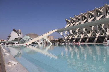 Valencia İspanya Sanat ve Bilim Şehri 'nde Modern Mimarlık. Avrupa.