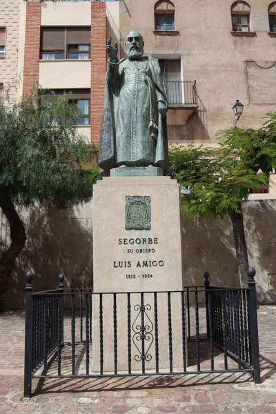 Segorbe City, Castellon Province Of Spain -Sculpture Of Luis Amigo In San Cristobal Street Europe