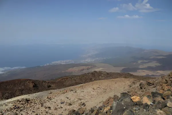 Vue Panoramique Sur Les Formations Rocheuses Volcaniques Dans Désert Par — Photo