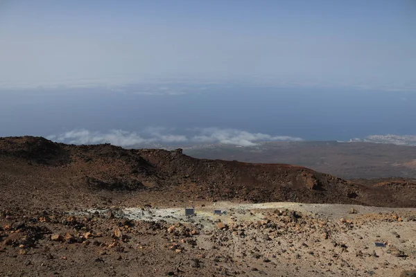 Vista Panorámica Formaciones Rocosas Volcánicas Desierto Durante Día Soleado Parque — Foto de Stock