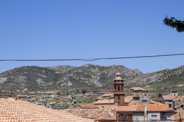 Utrillas, Teruel kasabası, Aragon İspanya manzarası