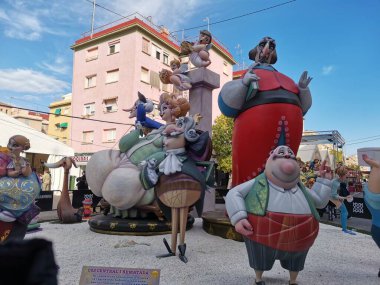 Puerto de Sagunto, Valencia, İspanya Fallas 2023
