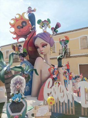 Puerto de Sagunto, Valencia, İspanya Fallas 2024