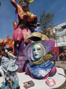 Puerto de Sagunto, Valencia, İspanya Fallas 2024