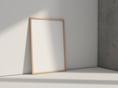 İçi boş poster çerçevesi gibi. 3D görüntüleme, 3D resimleme