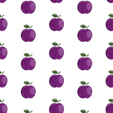 Mor erikli kusursuz desen. Vektör illüstrasyonu beyaz arkaplanda izole edildi.