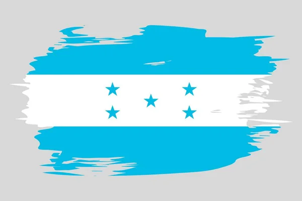 Flagge Von Honduras Mit Pinselstrich Bemalt Abstraktes Konzept Honduranische Nationalflagge — Stockvektor