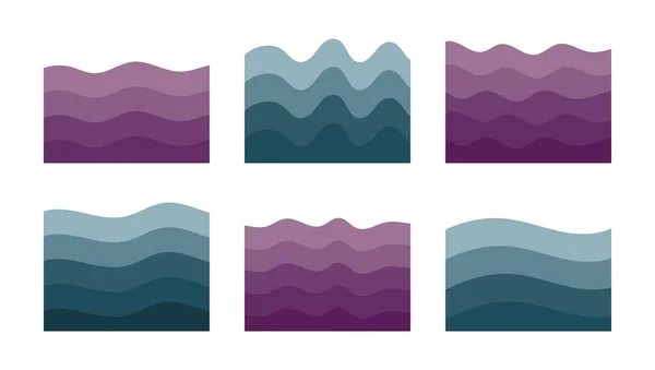 Модні Хвилі Створення Тла Елемент Дизайну Векторні Ілюстрації — стоковий вектор