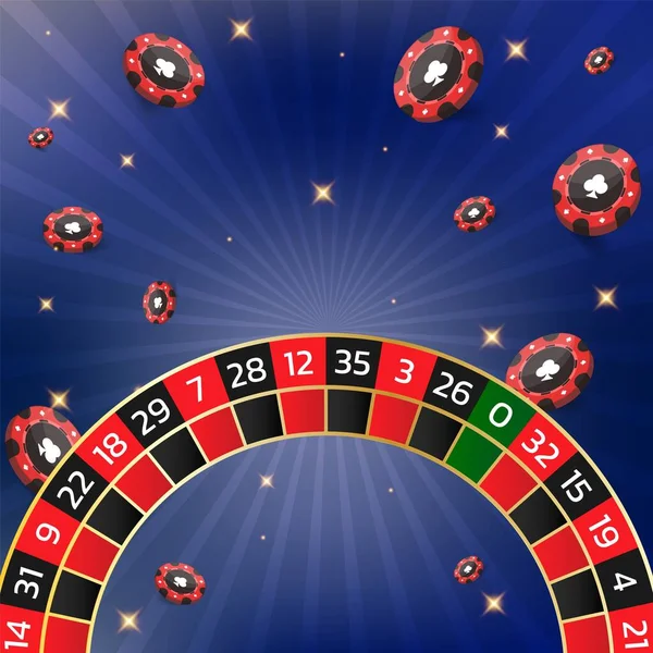 Torneo Casino Ruleta Banner Fichas Puede Utilizar Como Folleto Póster — Archivo Imágenes Vectoriales