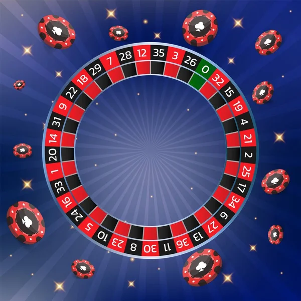 Torneo Casino Ruleta Banner Fichas Puede Utilizar Como Folleto Póster — Archivo Imágenes Vectoriales