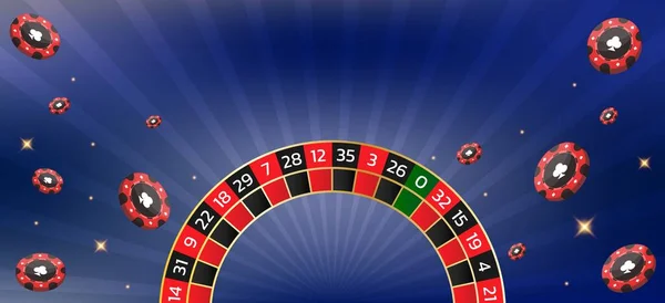Torneio Casino Roleta Fichas Banner Pode Ser Usado Como Folheto —  Vetores de Stock