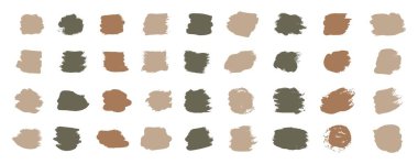 Fırça darbesi. Konuşma balonu. Boya fırçası. Grunge tasarım elemanı. Kirli acil durum afişi. Vektör illüstrasyonu