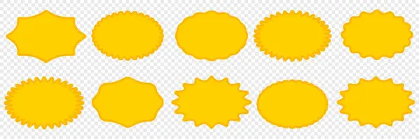 Σύνολο Εικονιδίου Αυτοκόλλητου Φορέα Που Διαθέτει Κίτρινη Ετικέτα Σχήμα Αστεριού Διάνυσμα Αρχείου