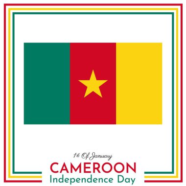 Kamerun arkaplanının bağımsızlık günü. Vektör illüstrasyonu