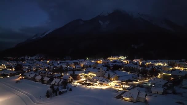 Вид Повітря Прекрасний Гірськолижний Курорт Селі Краньска Гора Словенія Холодну — стокове відео