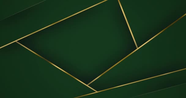 4K带金条网格的抽象豪华背景 几何图形动画 无缝隙的背景是黑暗的 简朴优雅的普世简约背景 — 图库视频影像
