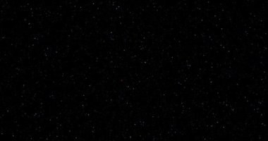 Yıldız hareketiyle, parıldayan veya yanıp sönen yıldızlarla ve sisli animasyonla uzaydan gerçekçi bir yıldız alanı boyunca uçmak..