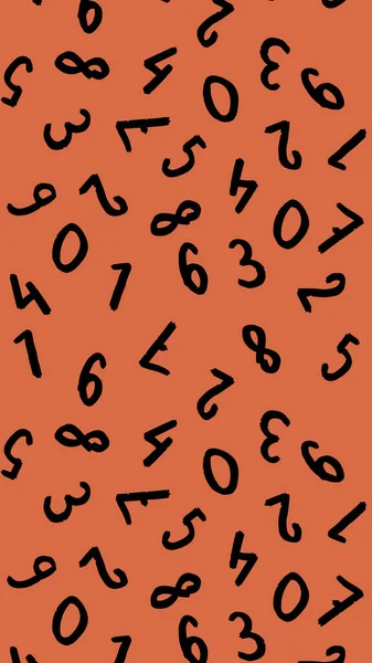 キーボード記号のイメージのテンプレートです 数字のセットだ 表面テンプレート 赤いオレンジの背景 垂直画像 — ストック写真