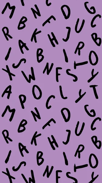 具有键盘符号图像的模板 一套字母 表面模板 淡紫色紫色的红色背景 垂直图像 — 图库照片