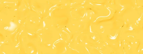 黄色のガラス表面の抽象的な質感 水の光沢のある表面 液体溶融金の質感 水平画像 サイトへの挿入のためのバナー 3D画像 3Dレンダリング — ストック写真