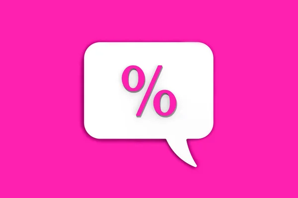Assinatura Percentual Rosa Quadro Mensagens Brancas Sinal Retirada Juros Notificações — Fotografia de Stock