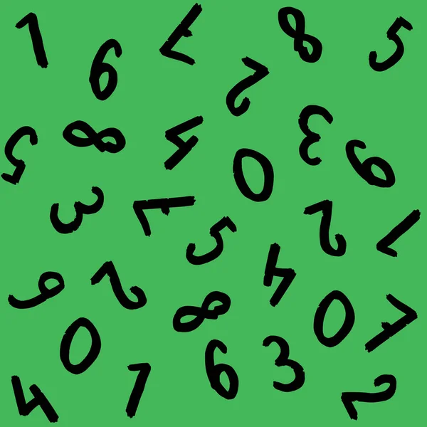 具有键盘符号图像的模板 一组数字 表面模板 黄色绿色背景 正方形图像 — 图库照片