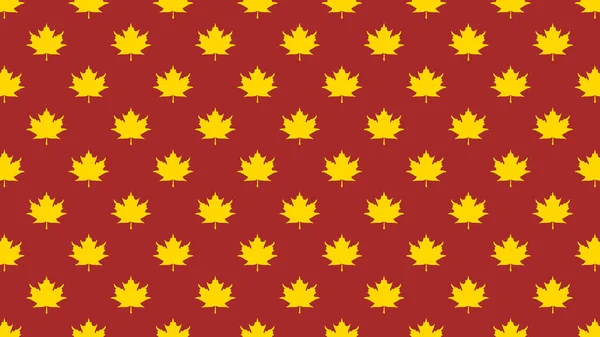 Pattern Yellow Maple Leaves Brown Background Template Application Surface Banner — Stock Photo, Image