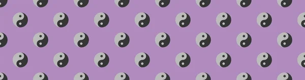 Vzor Obrázek Yin Yang Symbol Pastelově Fialové Pozadí Symbol Opaku — Stock fotografie