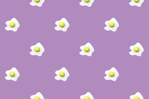 Patrón Imagen Huevo Gallina Sobre Fondos Color Púrpura Pastel Huevo —  Fotos de Stock