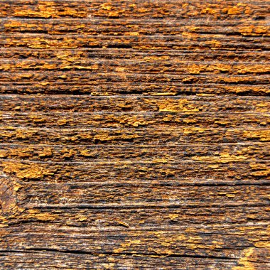 Ahşap doku. Düğümlü, kaplanmamış, yatay tahta. Kare resim.