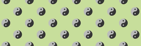 Minta Kép Yin Yang Szimbólum Pasztell Borsó Háttérrel Ellentéte Felületfedési — Stock Fotó
