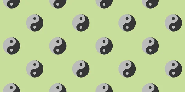 Wzór Obraz Symbolu Yin Yang Pastelowych Tłach Groszku Symbol Przeciwieństwa — Zdjęcie stockowe