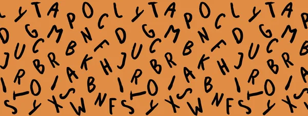 キーボード記号のイメージのテンプレートです 手紙のセットだ 表面テンプレート 黄色のオレンジの背景 水平画像 サイトへの挿入用バナー — ストック写真
