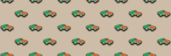 Muster Mit Dem Bild Eines Lackierten Autos Eine Vorlage Etwas — Stockfoto