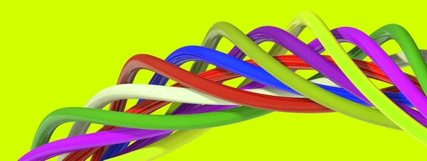 Abstract Image Elements Different Colors Form Spiral Multicolored Spiral Horizontal — Stock Photo, Image