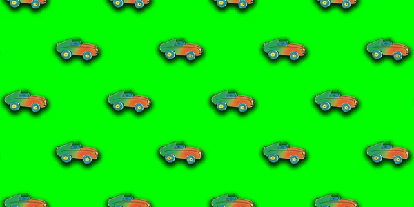 塗装された車のイメージのパターンです 何かの上に何かを重ね合わせるためのテンプレート 水平画像 サイトへの挿入用バナー — ストック写真
